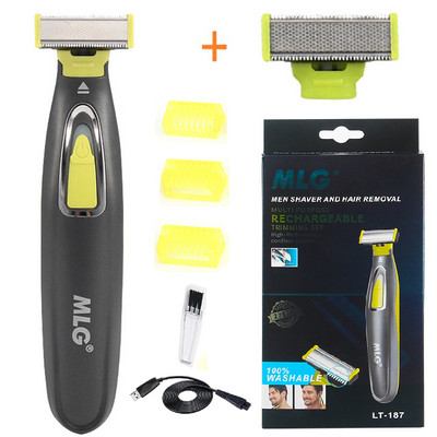 Meeste elektriline pardel näole ja kehale pestav habeme- ja kehatrimmer, märgkuivpalliga elektriline pardel Laetav näoraseerimismasin