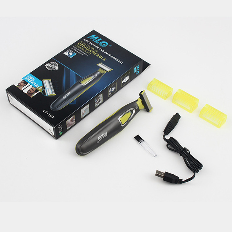 Meeste elektriline pardel näole ja kehale pestav habeme- ja kehatrimmer, märgkuivpalliga elektriline pardel Laetav näoraseerimismasin