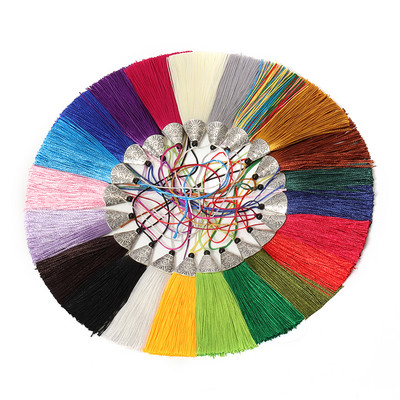 10 tk/partii 8 cm mitmevärviline siidist tuttide nöörihari isetegemise jaoks kõrvarõngaste võluripats tuttidega narmasehete valmistamine käsitsi valmistatud tarvikute jaoks