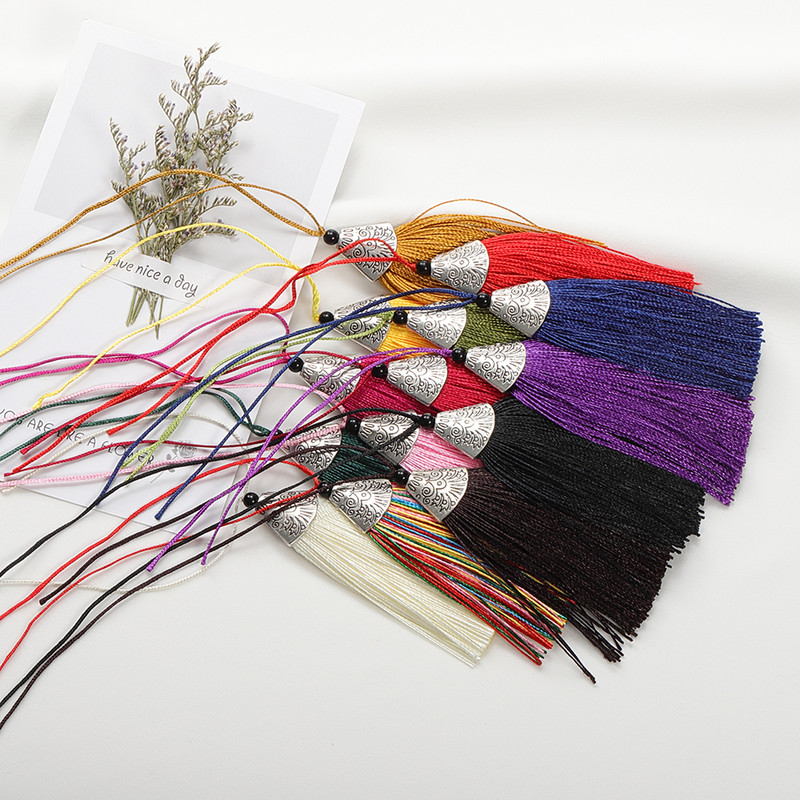 10 tk/partii 8 cm mitmevärviline siidist tuttide nöörihari isetegemise jaoks kõrvarõngaste võluripats tuttidega narmasehete valmistamine käsitsi valmistatud tarvikute jaoks