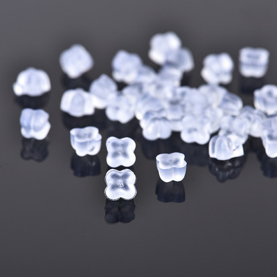 100-300 vnt. Minkšti silikoniniai guminiai auskarai, užpakaliniai kamšteliai, skirti auskarams, auskarai, drugeliai, plokšti ausų kištukai, „pasidaryk pats“