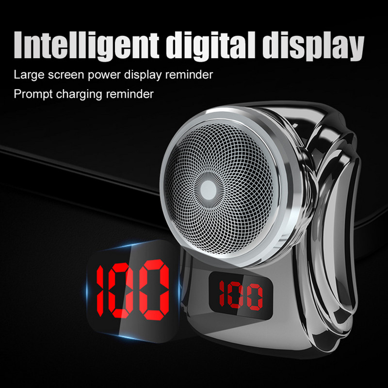 Ηλεκτρική ξυριστική μηχανή USB Επαναφορτιζόμενη ψηφιακή οθόνη Ξυραφάκι Mini φορητό Πολυλειτουργικό ανδρικό ξυράφι ταξιδιού 0,1 mm χωρίς υπολείμματα