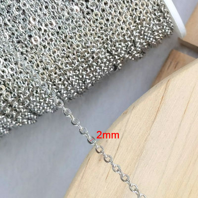 2-meetrine roostevabast terasest Rolo kett kaelarihmade käevõru ehete valmistamiseks hulgikettide valmistamiseks.