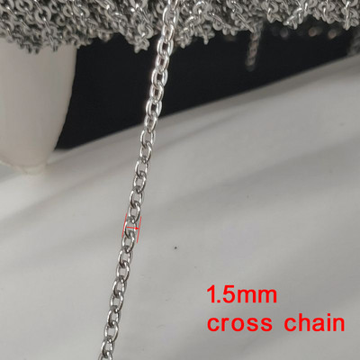 2-meetrine roostevabast terasest Rolo kett kaelarihmade käevõru ehete valmistamiseks hulgikettide valmistamiseks.