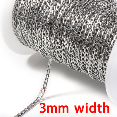 2-meetrine roostevabast terasest Rolo kett kaelarihmade käevõru ehete valmistamiseks hulgikettide valmistamiseks.