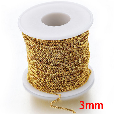 2-meetrine roostevabast terasest Rolo kett kaelarihmade käevõru ehete valmistamiseks hulgikettide valmistamiseks.