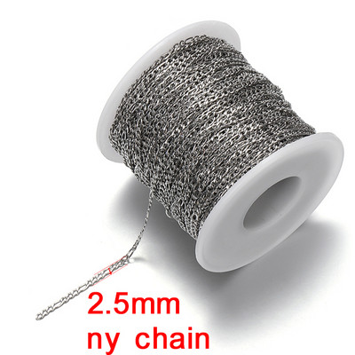 2-meetrine roostevabast terasest Rolo kett kaelarihmade käevõru ehete valmistamiseks hulgikettide valmistamiseks.