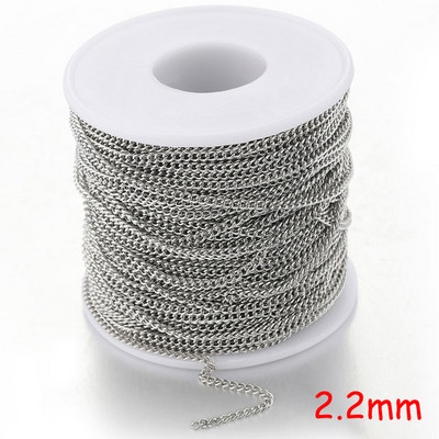 2-meetrine roostevabast terasest Rolo kett kaelarihmade käevõru ehete valmistamiseks hulgikettide valmistamiseks.