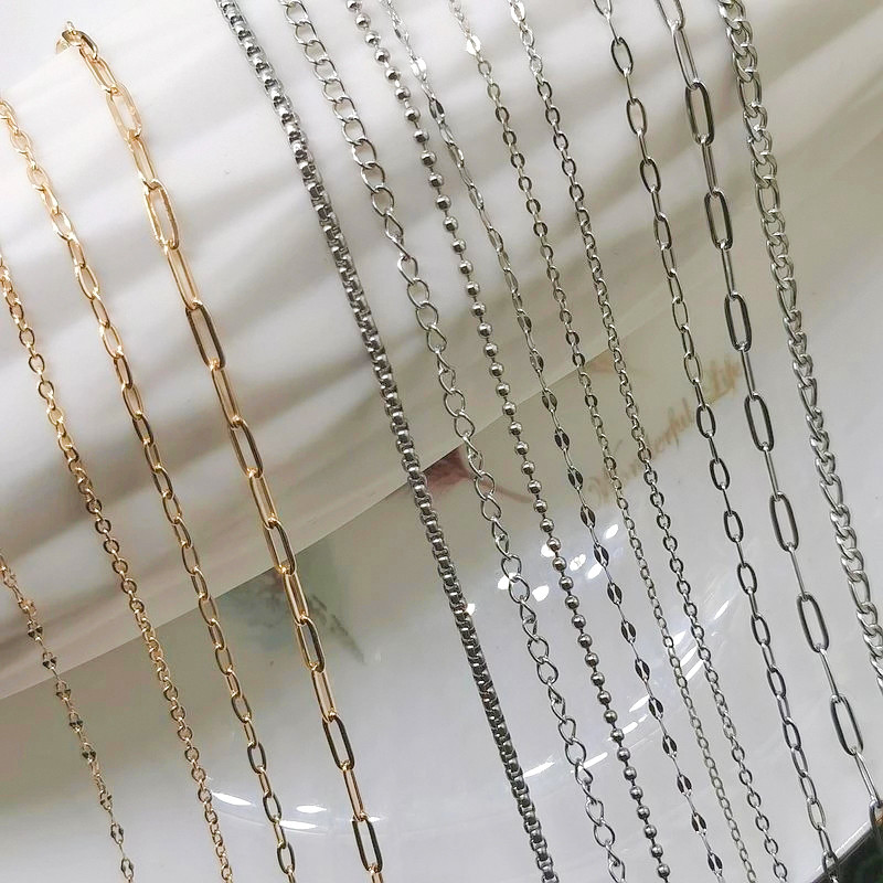 2-meetrine roostevabast terasest Rolo kett kaelarihmade käevõru ehete valmistamiseks hulgikettide valmistamiseks.