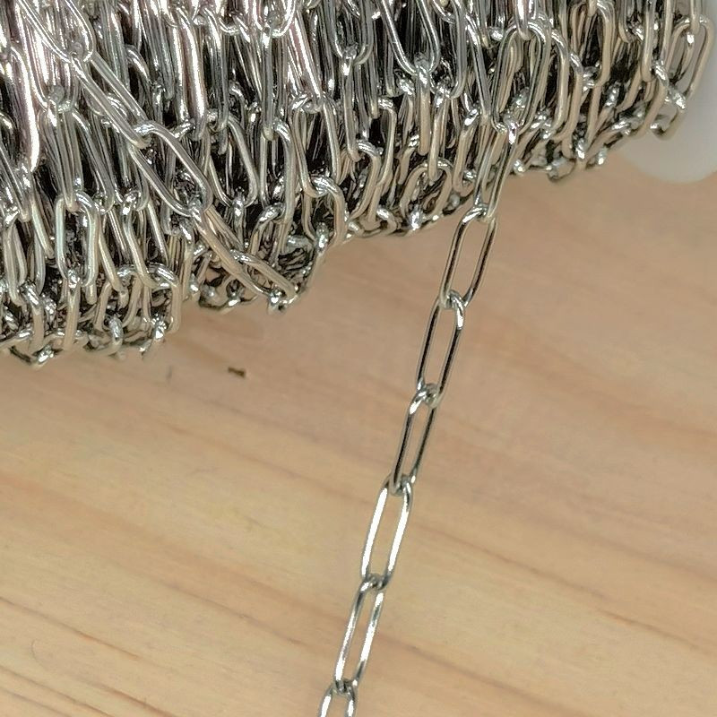 2-meetrine roostevabast terasest Rolo kett kaelarihmade käevõru ehete valmistamiseks hulgikettide valmistamiseks.