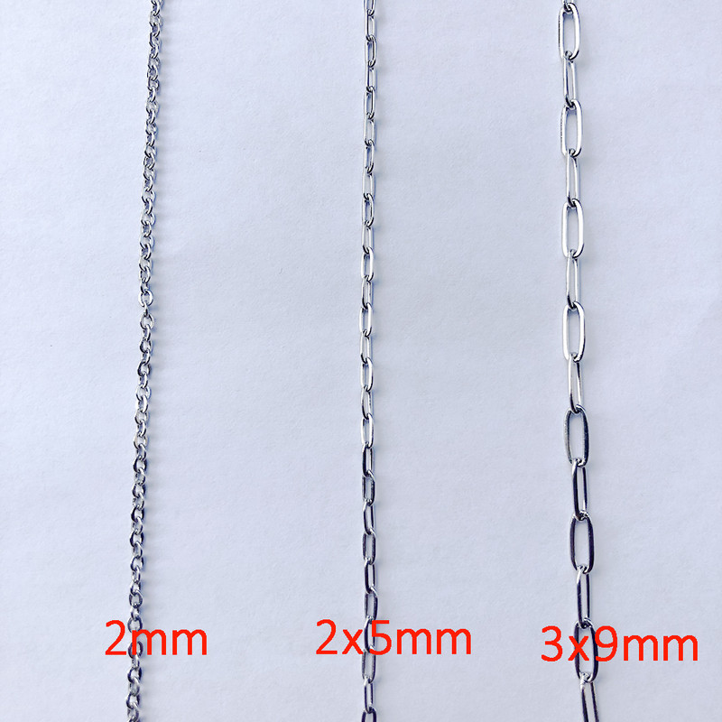 2-meetrine roostevabast terasest Rolo kett kaelarihmade käevõru ehete valmistamiseks hulgikettide valmistamiseks.