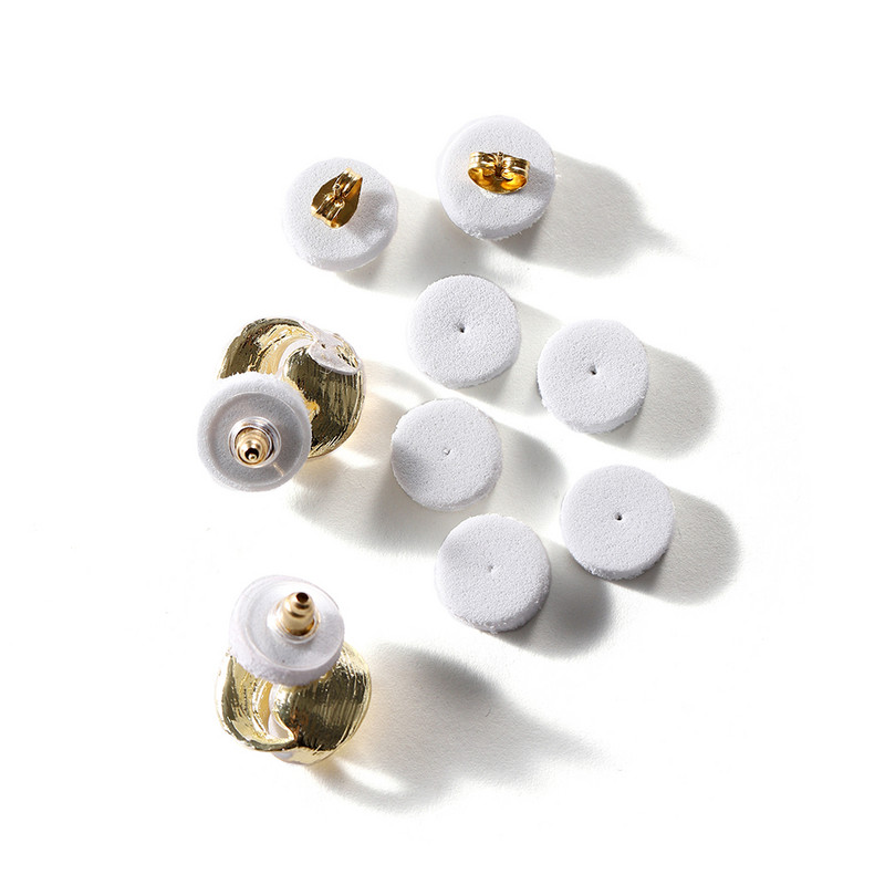 200-500 tk 12 * 12 mm isetegemise osad valge vahuga põrutuskindlad tõukekindlad padjad kõrvarõngastele ehteid kaitsvad matid