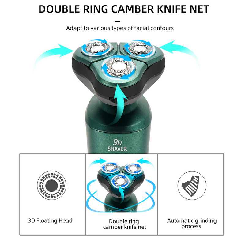4 az 1-ben elektromos borotva, testre mosható, újratölthető elektromos szakállvágó borotvagép férfiaknak szakállborotva Gyorstöltés