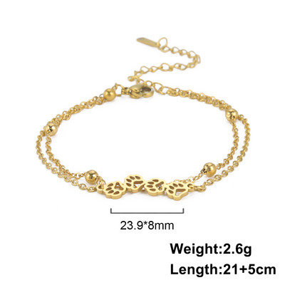 Lucktune χαριτωμένο κρεμαστό ποδαράκι γάτας Γυναικεία ανοξείδωτα ατσάλι Moon Cat Αλυσίδα ποδιών ζώων Μόδα Καλοκαιρινή κοσμήματα παραλίας Δώρο ζευγάρι