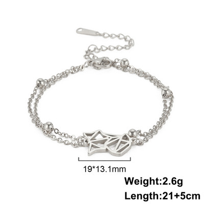 Lucktune χαριτωμένο κρεμαστό ποδαράκι γάτας Γυναικεία ανοξείδωτα ατσάλι Moon Cat Αλυσίδα ποδιών ζώων Μόδα Καλοκαιρινή κοσμήματα παραλίας Δώρο ζευγάρι