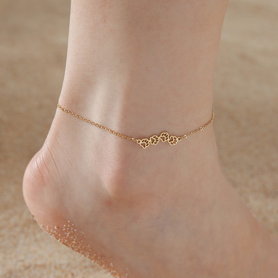 Lucktune χαριτωμένο κρεμαστό ποδαράκι γάτας Γυναικεία ανοξείδωτα ατσάλι Moon Cat Αλυσίδα ποδιών ζώων Μόδα Καλοκαιρινή κοσμήματα παραλίας Δώρο ζευγάρι