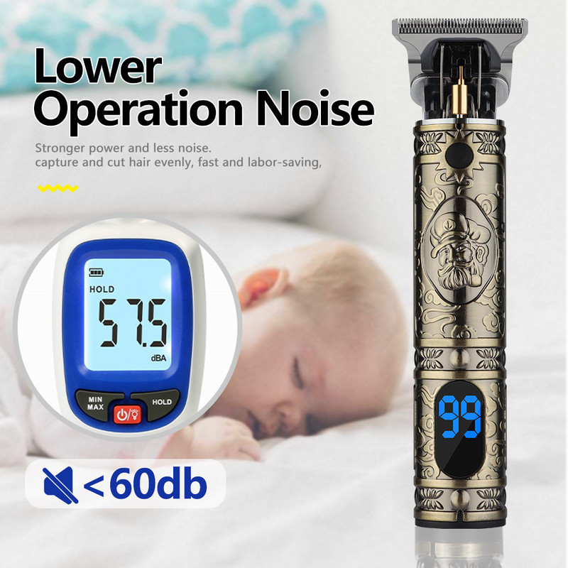 Novo u Vintage T9 0MM Stroj za šišanje Trimer Bežični Aparat za šišanje brade za muškarce Električni aparat za brijanje Britvice USB