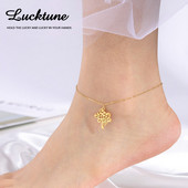 Lucktune Viking Tree of Life Anklets από ανοξείδωτο ατσάλι Charms Σανδάλια με αλυσίδα ποδιών Anklet για γυναίκες Μόδα Boho Jewelry Beach Δώρο