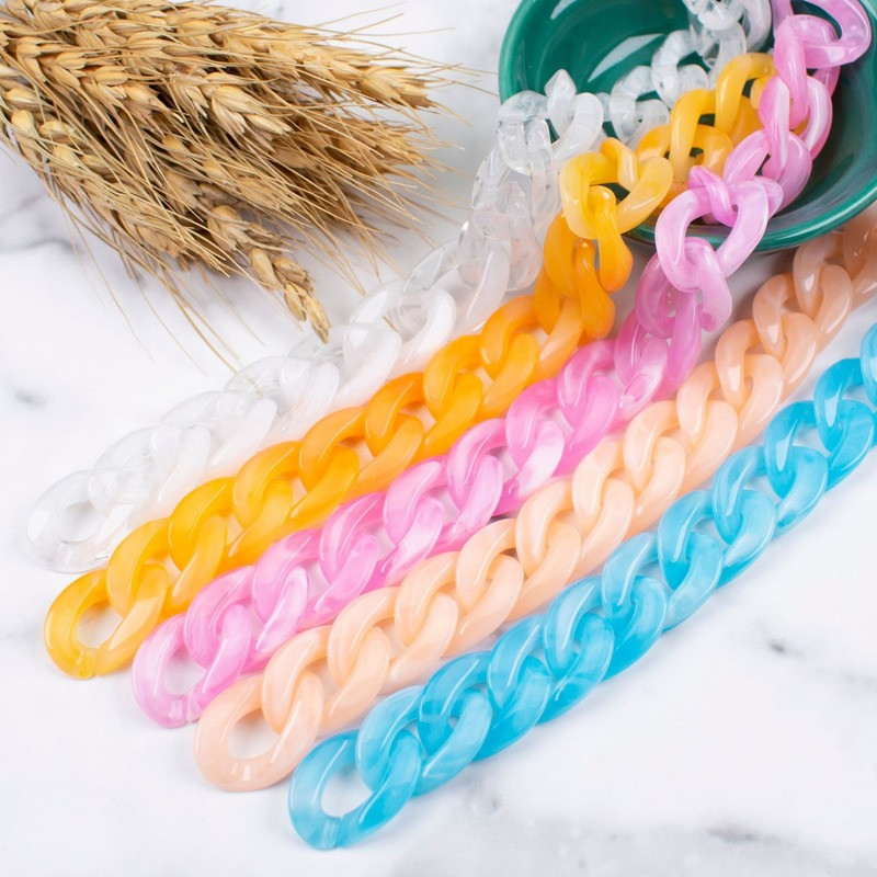 50 KOM Akrilnih lančića 17*23 mm upleteni lanac Sastavljeni dijelovi Perle za DIY pribor za nakit Nalazi Materijal