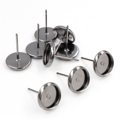 6 χιλιοστά 8 χιλιοστά 10 χιλιοστά 12 χιλιοστά 50 τμχ/Παρτίδα 8 Χρώματα επιμεταλλωμένα ανοξείδωτα καρφιά σκουλαρίκι από ανοξείδωτο σίδηρο (με ωτοασπίδα) Βάση, Εφαρμογή γυάλινων καμποκονιών 6-12 χιλιοστών