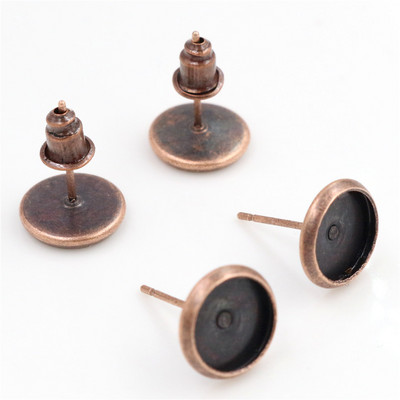 6 χιλιοστά 8 χιλιοστά 10 χιλιοστά 12 χιλιοστά 50 τμχ/Παρτίδα 8 Χρώματα επιμεταλλωμένα ανοξείδωτα καρφιά σκουλαρίκι από ανοξείδωτο σίδηρο (με ωτοασπίδα) Βάση, Εφαρμογή γυάλινων καμποκονιών 6-12 χιλιοστών