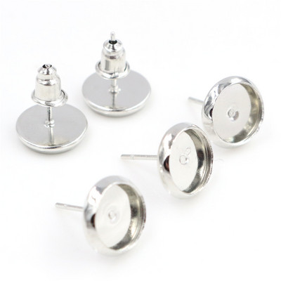 6 χιλιοστά 8 χιλιοστά 10 χιλιοστά 12 χιλιοστά 50 τμχ/Παρτίδα 8 Χρώματα επιμεταλλωμένα ανοξείδωτα καρφιά σκουλαρίκι από ανοξείδωτο σίδηρο (με ωτοασπίδα) Βάση, Εφαρμογή γυάλινων καμποκονιών 6-12 χιλιοστών