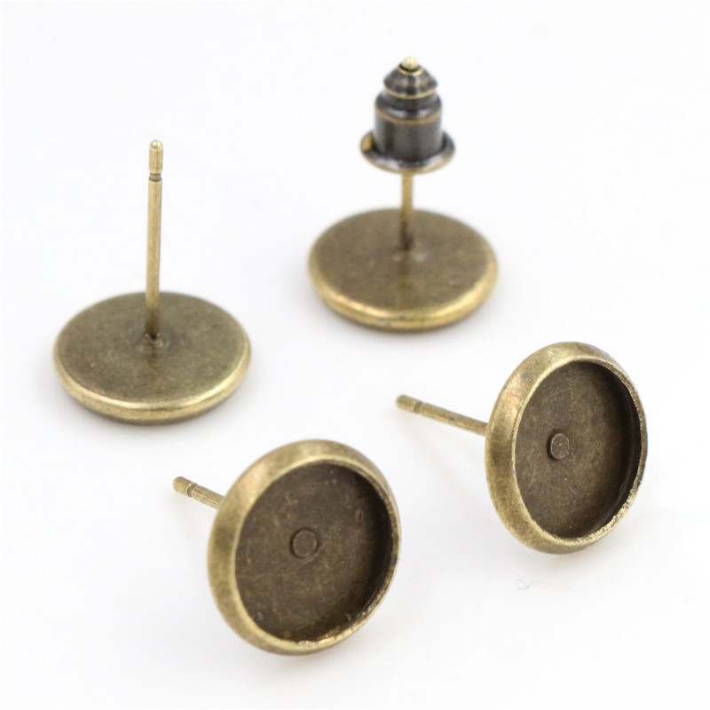 6 χιλιοστά 8 χιλιοστά 10 χιλιοστά 12 χιλιοστά 50 τμχ/Παρτίδα 8 Χρώματα επιμεταλλωμένα ανοξείδωτα καρφιά σκουλαρίκι από ανοξείδωτο σίδηρο (με ωτοασπίδα) Βάση, Εφαρμογή γυάλινων καμποκονιών 6-12 χιλιοστών