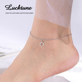 Lucktune ανοξείδωτα ποδαράκια για γυναίκες Hollow Circle Charms Βραχιόλι με ποδαράκια παραλίας Boho Κοσμήματα σανδάλια με αλυσίδα ποδιών Δώρο