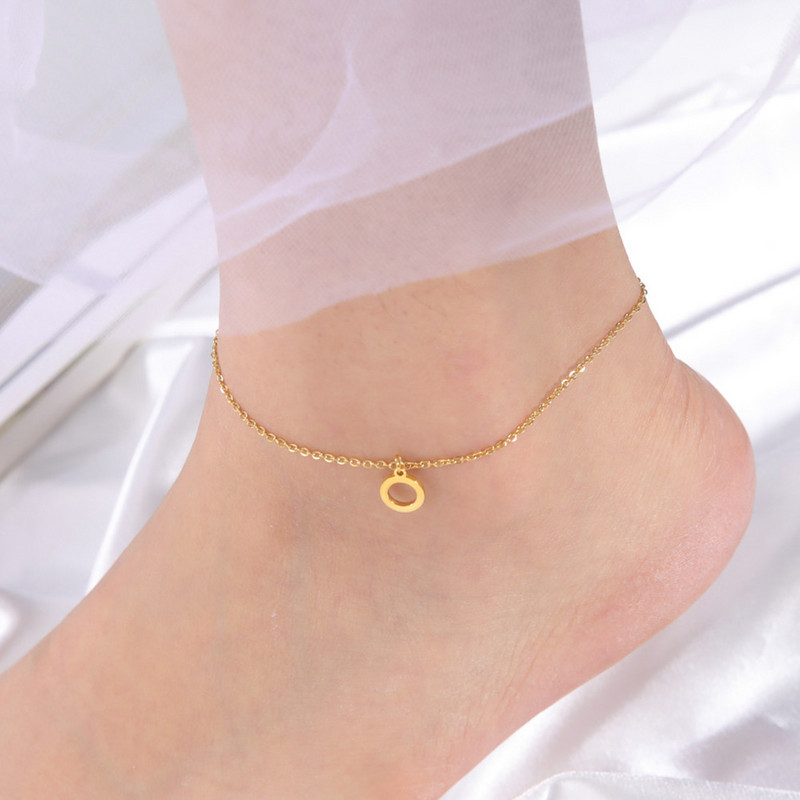 Lucktune ανοξείδωτα ποδαράκια για γυναίκες Hollow Circle Charms Βραχιόλι με ποδαράκια παραλίας Boho Κοσμήματα σανδάλια με αλυσίδα ποδιών Δώρο