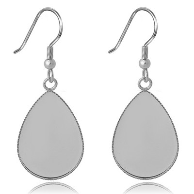 10tk Fashion roostevabast terasest tühjad kõrvarõngad, alus isetegemise ehted veetilga kujuga 13x18mm 18x25mm naiste kõrvarõngatarvikud