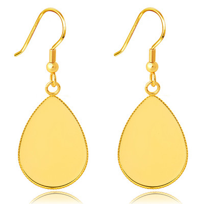 10tk Fashion roostevabast terasest tühjad kõrvarõngad, alus isetegemise ehted veetilga kujuga 13x18mm 18x25mm naiste kõrvarõngatarvikud