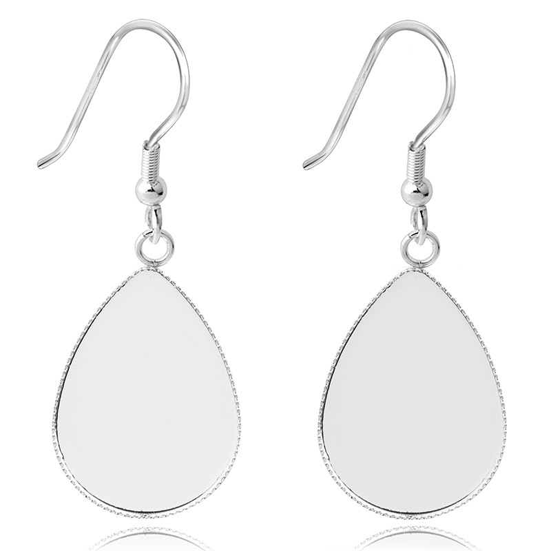 10tk Fashion roostevabast terasest tühjad kõrvarõngad, alus isetegemise ehted veetilga kujuga 13x18mm 18x25mm naiste kõrvarõngatarvikud