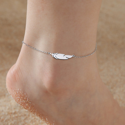 Lucktune tollas függő bokaláncok nőknek rozsdamentes acél Boho arany színű dupla láncú láblánc Divatos nyári strandékszerek