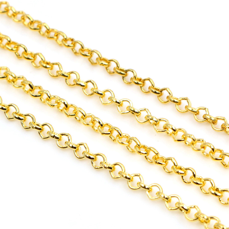 5 meetrit/partii 2,0 mm 2,5 mm 5 värviga kaetud O-rõngas Keevitamata raudkaabli ketid kaelakee DIY Ehted Leidmine Aksessuaarid