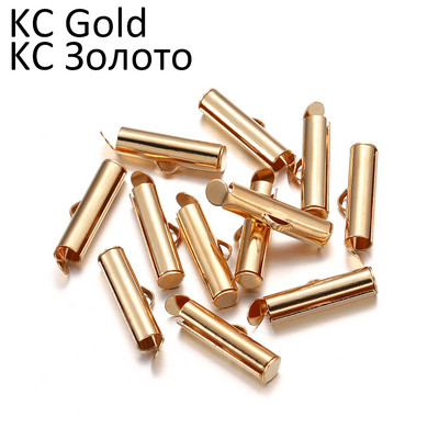 30-50 τεμ. Crimp End Beads Beading Slide On End κούμπωμα Πόρπες Σωλήνες Συρόμενο άκρο Καπάκια Υποδοχές για Αξεσουάρ κατασκευής κοσμημάτων DIY