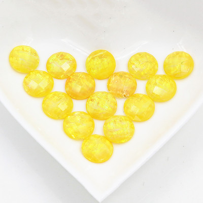 New Fashion 40τμχ 12mm Μπλε Χρώμα Εφαπτόμενο αεροπλάνο Ενσωματωμένο μεταλλικό φύλλο Επίπεδη πλάτη Ρητίνη Cabochons Cameo DIY Jewelry Findings Dome