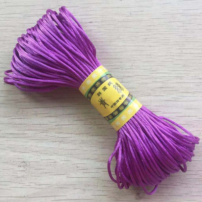 29 värvi 20M/kimp Tugev punutud makraam, 1mm siidist satiin nailonnöörist köis DIY pärlite ehete käevõru valmistamine niittraat