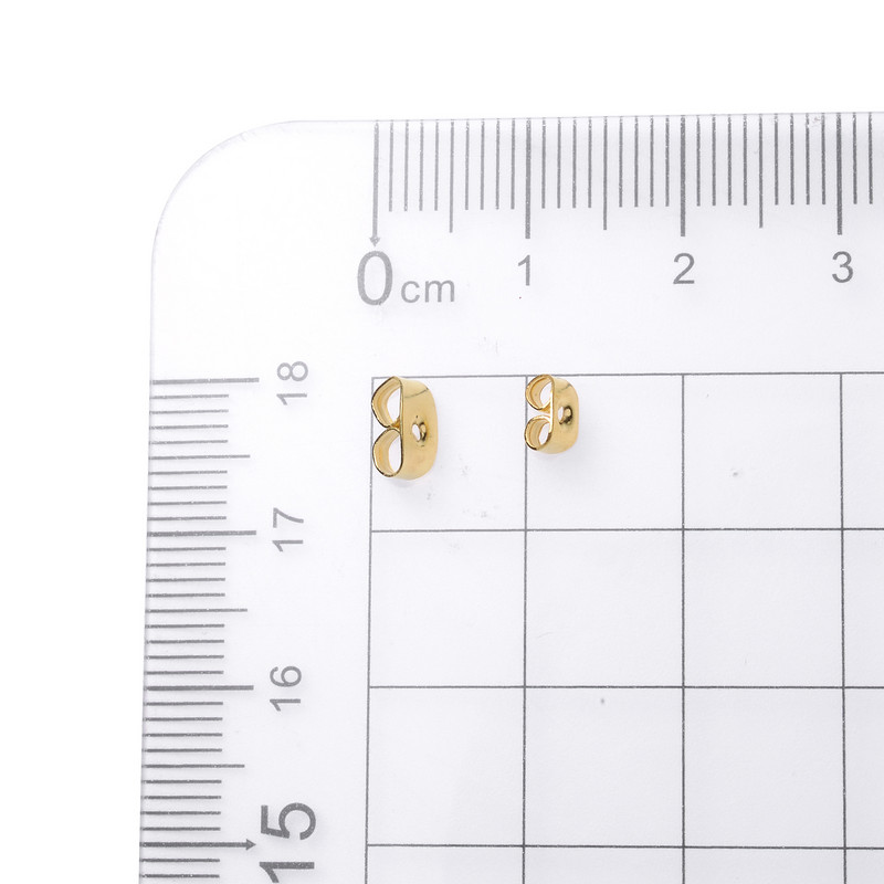 100 τμχ. Πώμα για σκουλαρίκι πεταλούδας από χρυσό ασήμι από ανοξείδωτο ατσάλι Βάση καρφιά αυτιών Ρυθμίσεις σκουλαρικιών DIY Προμήθειες κατασκευής κοσμημάτων