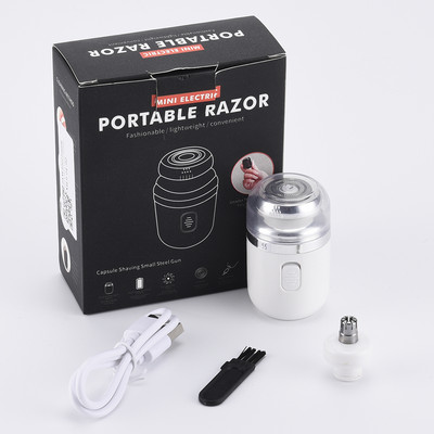 Ηλεκτρική ξυριστική ξυριστική μηχανή 2 σε 1 για άνδρες Ασύρματο ξύρισμα για γένια Μύτη κουρευτική μύτη Μίνι ηλεκτρική ξυριστική μηχανή Έξυπνος έλεγχος Κλειδαριά ταξιδιού