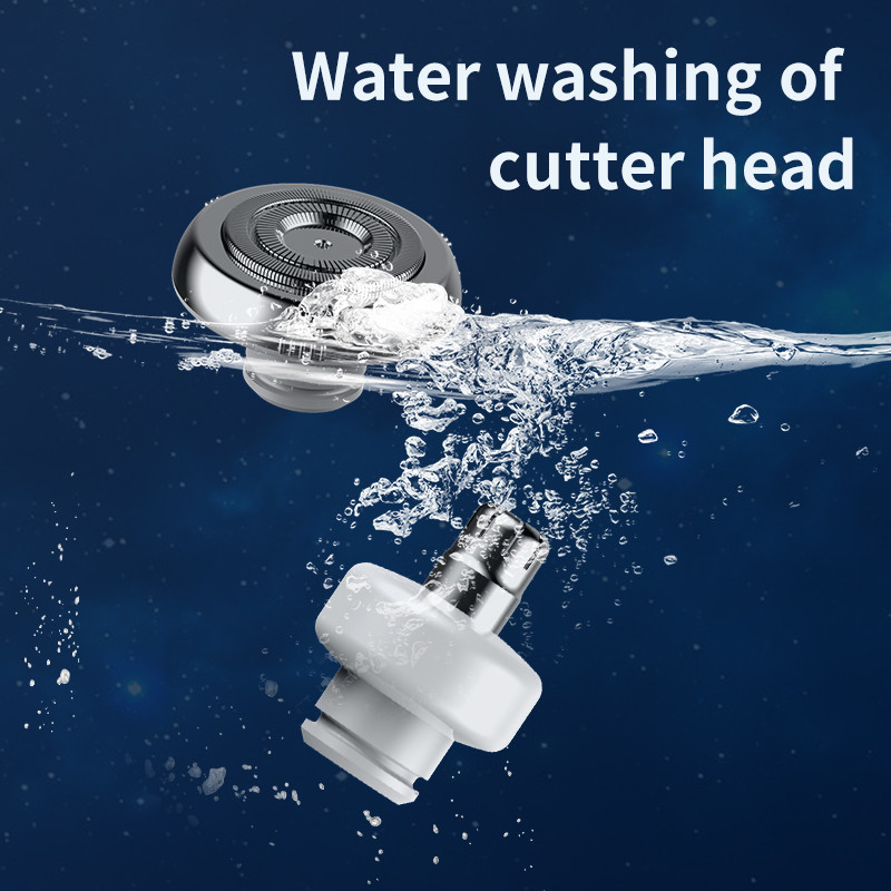 Ηλεκτρική ξυριστική ξυριστική μηχανή 2 σε 1 για άνδρες Ασύρματο ξύρισμα για γένια Μύτη κουρευτική μύτη Μίνι ηλεκτρική ξυριστική μηχανή Έξυπνος έλεγχος Κλειδαριά ταξιδιού