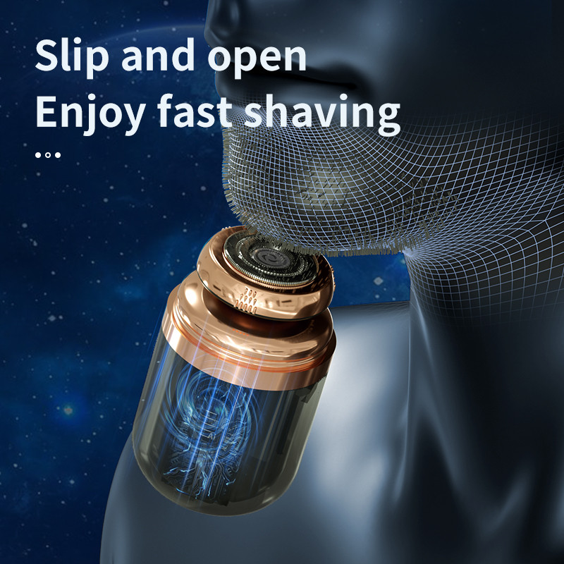 Ηλεκτρική ξυριστική ξυριστική μηχανή 2 σε 1 για άνδρες Ασύρματο ξύρισμα για γένια Μύτη κουρευτική μύτη Μίνι ηλεκτρική ξυριστική μηχανή Έξυπνος έλεγχος Κλειδαριά ταξιδιού