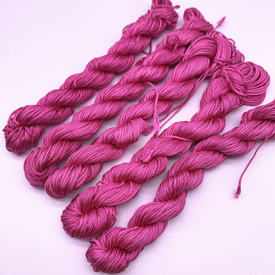 20 jardi 1,0 mm nailonnööri niit Hiina sõlm makrameerrattai punutud nöör ehete jaoks. Ise isetegemise tutid, pärlid Shamballa jaoks