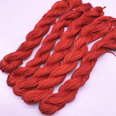20 jardi 1,0 mm nailonnööri niit Hiina sõlm makrameerrattai punutud nöör ehete jaoks. Ise isetegemise tutid, pärlid Shamballa jaoks