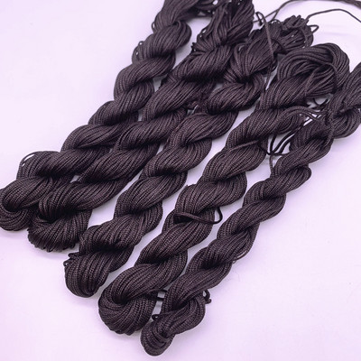 20 jardi 1,0 mm nailonnööri niit Hiina sõlm makrameerrattai punutud nöör ehete jaoks. Ise isetegemise tutid, pärlid Shamballa jaoks