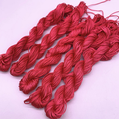20 jardi 1,0 mm nailonnööri niit Hiina sõlm makrameerrattai punutud nöör ehete jaoks. Ise isetegemise tutid, pärlid Shamballa jaoks