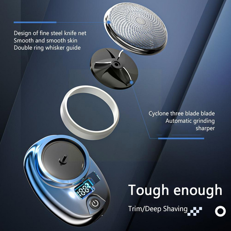 Elektriline minihabemeajamisvahend, professionaalne habemelõikur, kaasaskantav pardel, edasi-tagasi liikuv raseerimis-USB-laadija meestele 2023 W7D9