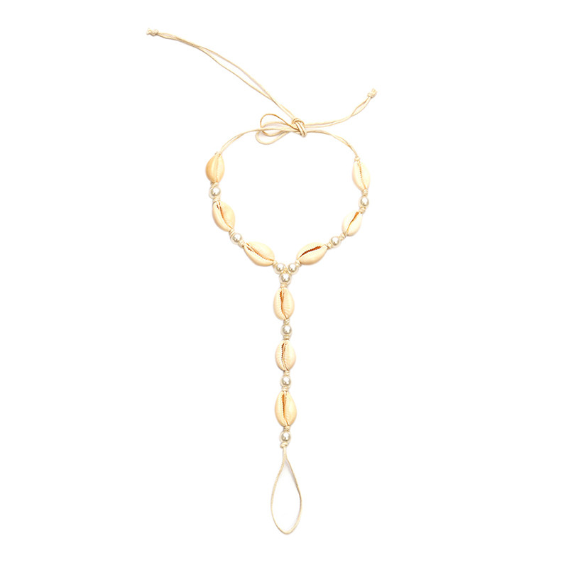 1 vnt Pearl Shell kulkšnies apyrankė vasaros basomis basomis pėdoms grandinėlė pirštas paplūdimio kulkšnies apyrankė