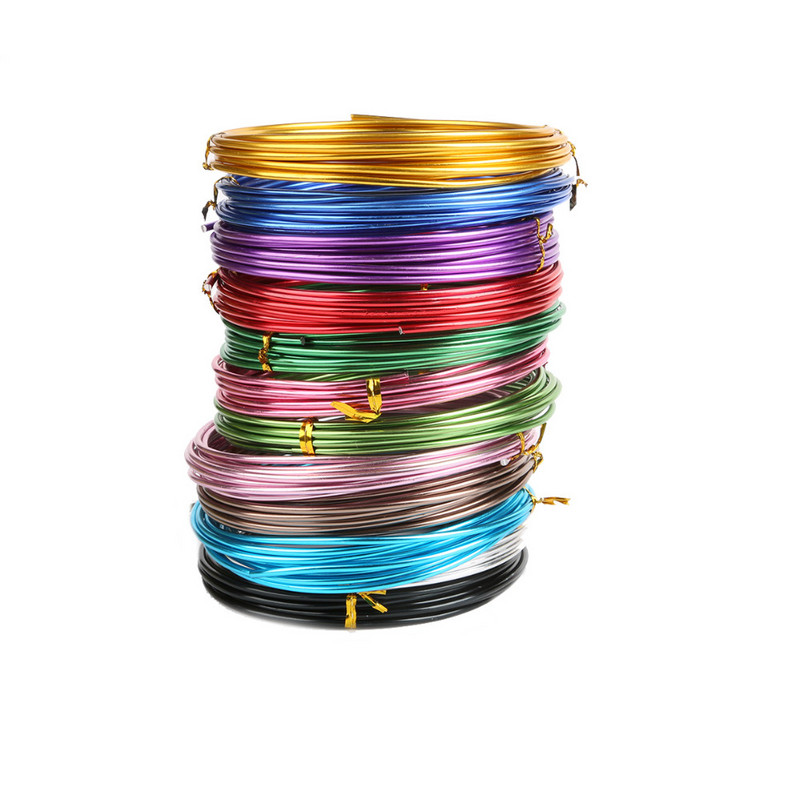 1mm 1,5mm 2mm 2,5mm anadiseeritud värvi alumiiniumist käsitöötraadist pärlimisnöör DIY käevõru kaelakee ehete tegemiseks.