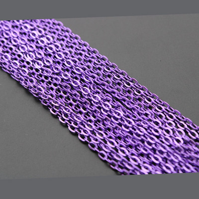 5 μέτρα 2x3 3x4mm Ασημένιες επιχρυσωμένες επίπεδες μεταλλικές αλυσίδες κολιέ Μαζικό για DIY ευρήματα κοσμημάτων Κατασκευή υλικών Χειροποίητα προμήθειες