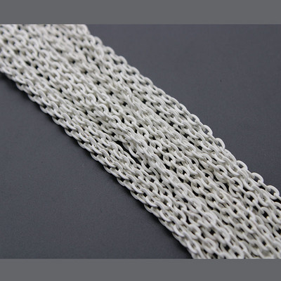 5 μέτρα 2x3 3x4mm Ασημένιες επιχρυσωμένες επίπεδες μεταλλικές αλυσίδες κολιέ Μαζικό για DIY ευρήματα κοσμημάτων Κατασκευή υλικών Χειροποίητα προμήθειες